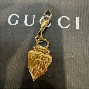Gucci Gold Emblem Keychain